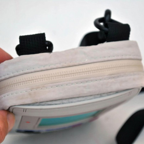 Game Boy Shape Sling Bag used by Zara, gray polyester