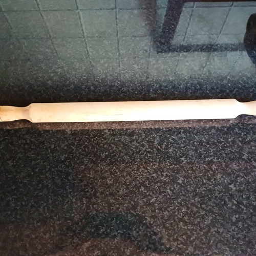 Wooden rolling pin with cylindrical handles new