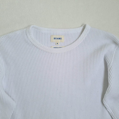 Beams Japan White Cotton Sweater Size M Like New