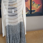 Sarah Chole knitted cardigan, black and white, size L/XL