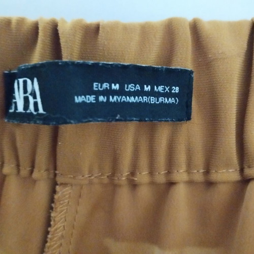 Zara zip-culottes medium size mustard color like new
