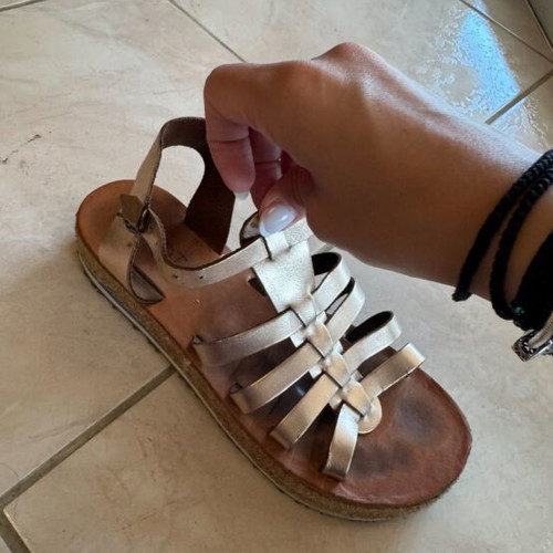 Esiot sandals like new, brown and gold, size 39, slippers