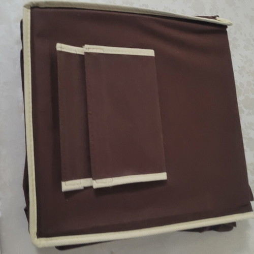Brown hanging storage organizer with 5 shelves 28x28x90cm