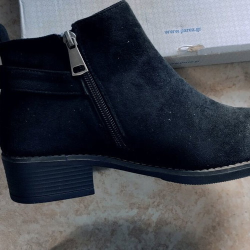Parex suede ankle boots new, size 37 black