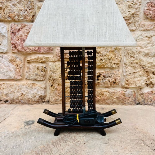 Chinese abacus table lamp 1950s new