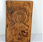  Εικόνα ξύλινη σκαλιστη (Χριστός) για ζωγραφική - εποχής 2000