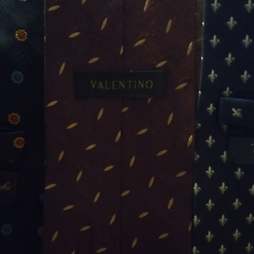 Silk ties set of 7 branded vintage Valentino, S•T•Dupont, made in Italy, used