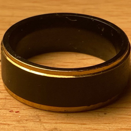 Three stainless steel rings like new, size 8-9