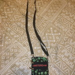 Amsterdam hemp shoulder bag new, black and green