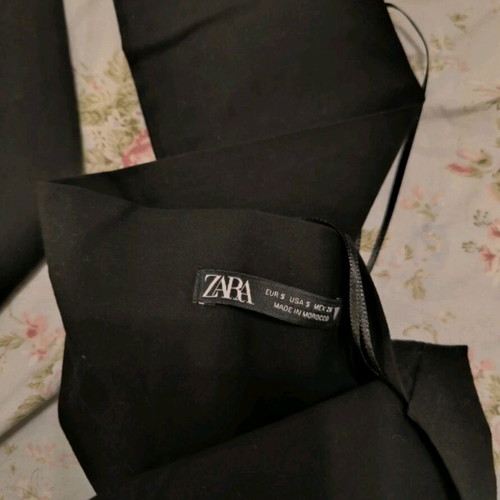 Zara backless blouse XS black like new