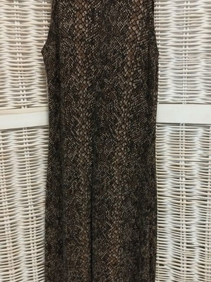 Straight-line dress size S like new, brown-black with snake pattern