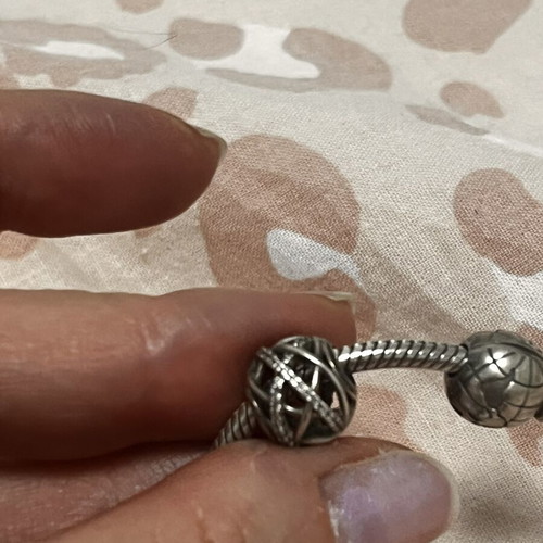 Pandora charm and pendant silver 925 like new, gray