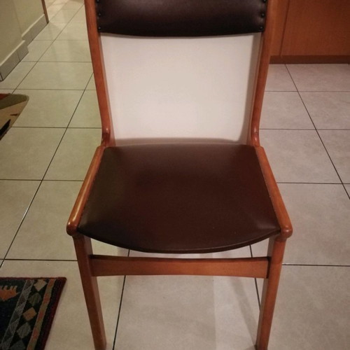 Living room chairs used, set of 3, leatherette