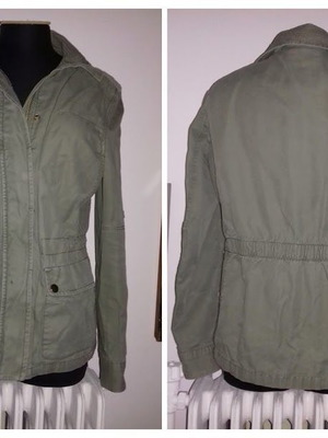 Women's jacket used, mid-season, cotton, size M, khaki color