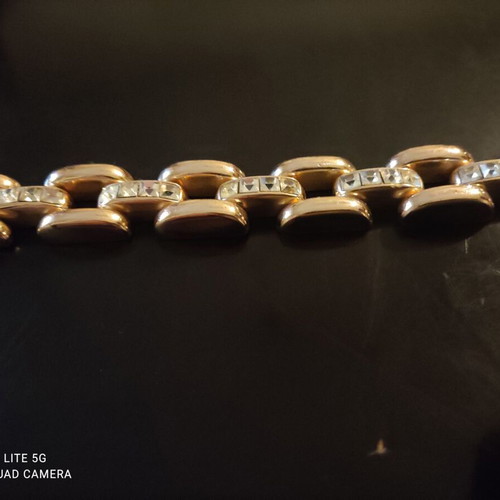 Gold-plated bracelet with zircon 20cm new