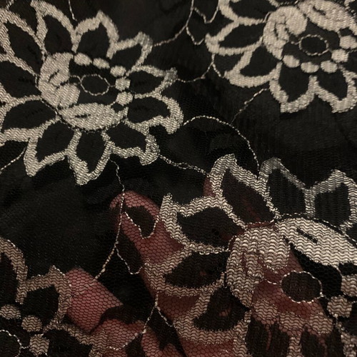 Charlotte Halton evening skirt like new, black tulle with grey flowers