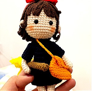 Handmade crochet Kiki's Delivery Service pendant key ring