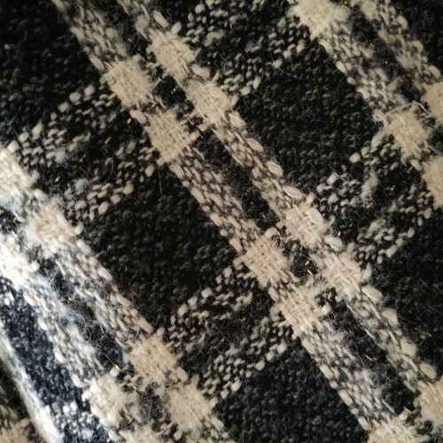 Vintage wool set with plaid skirt and knit tank top used