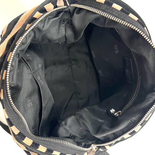 Sonia Rykiel striped crossbody bag used, black and beige fabric