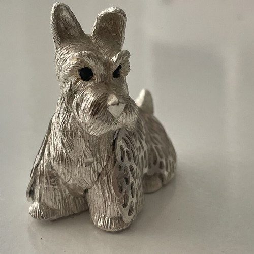 Christofle Silver Plated Scottish Terrier Figurine like new