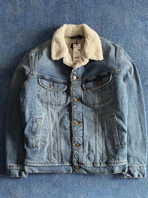 Lee Sherpa Trucker Jacket new, men's winter jacket, M/L, blue