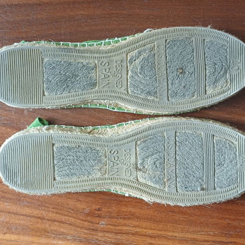 Viguera canvas espadrilles handmade new size 40 green