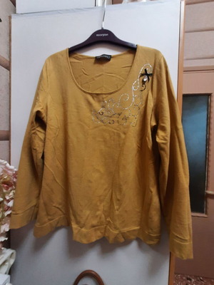 Charissimo sweater like new with embroidered design and decorative stones