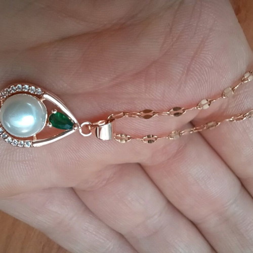 Steel necklace rose gold
