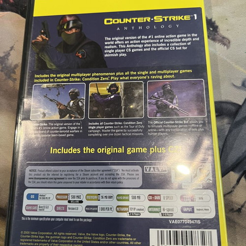Counter-Strike 1 Anthology PC game used, collectible for fans