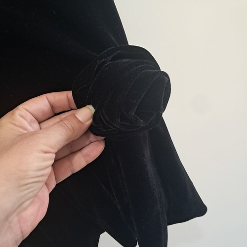 Velvet strapless dress black, like new, size XS