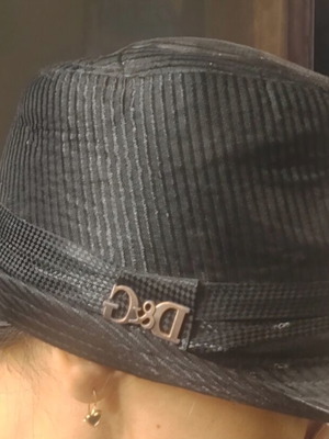 D&G Black Fedora Hat size 56 Small like new