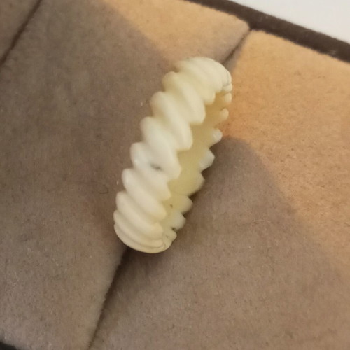 Vintage handmade ring made of shell like new