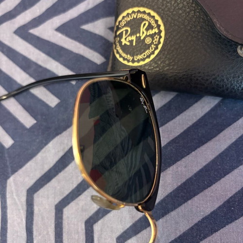 Ray-Ban sunglasses used, black and gold