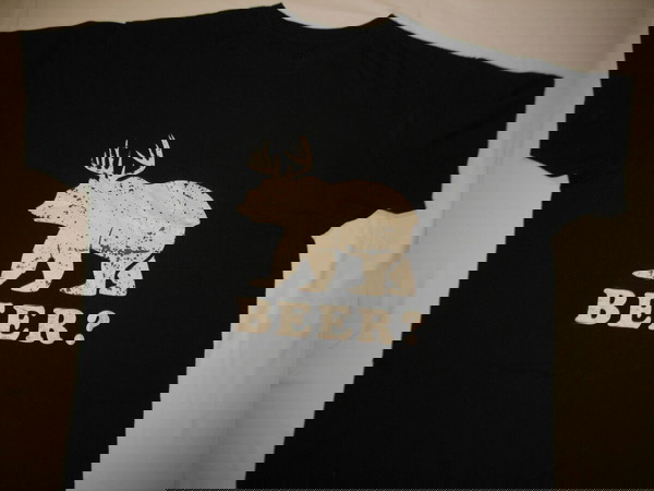 Αντρικό κοντομάνικο T-Shirt 3XL με χιουμοριστικό logo.