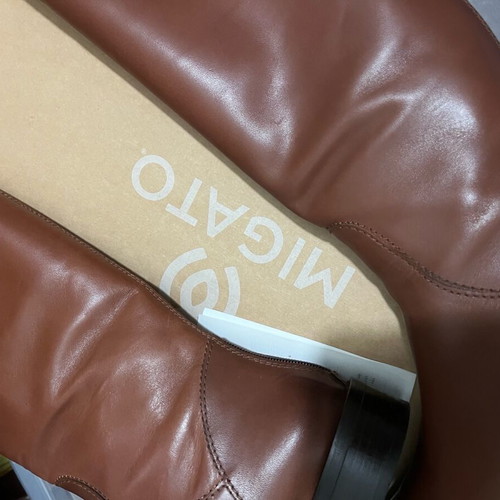 Migato riding boot new, tan with zipper