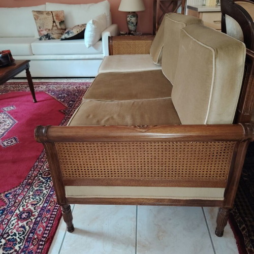 Vintage sofa with 2 armchairs used, good condition
