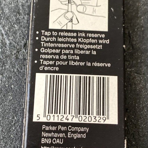 Parker ink Quink cartridges like new