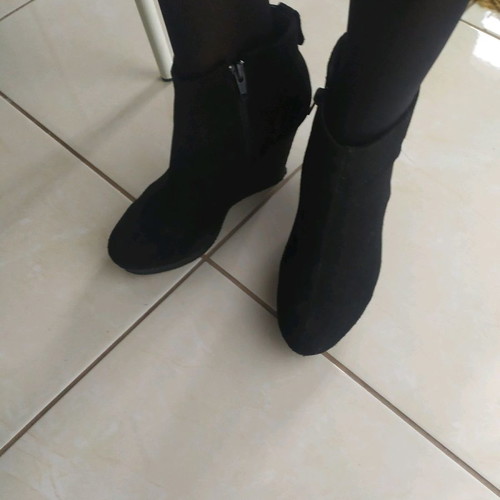 Moods Shoes black suede ankle boots used, size 37