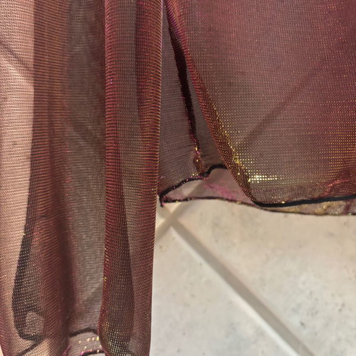 Morgan transparent shirt like new in burgundy with gold details