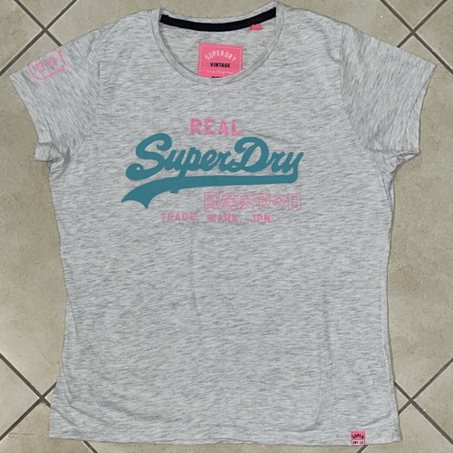 Superdry Vintage Women T-Shirt grey size XL like new