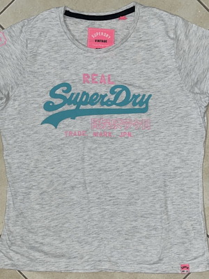 Superdry Vintage Women T-Shirt grey size XL like new