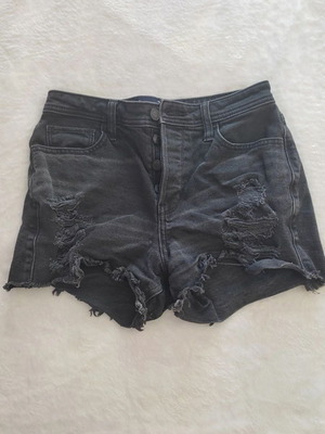 Hollister denim σορτς μεταχειρισμένα, μέγεθος XS, μαύρο-γκρι