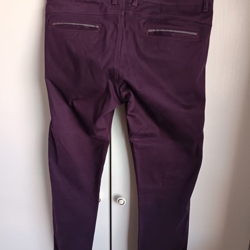 Italian Job men's pants used, eggplant color, XXL