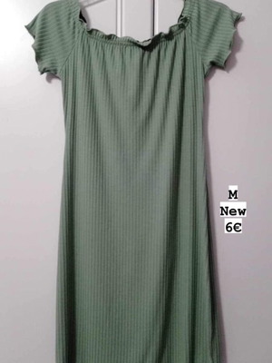 Rib dress new, green, size M