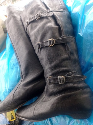Saint Tropez leather boots used, size 39, black
