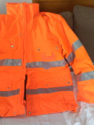 Work jacket new unused with inner second layer and hood, size M