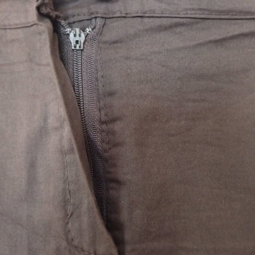 Brown long boho skirt used with embroidered details, size M