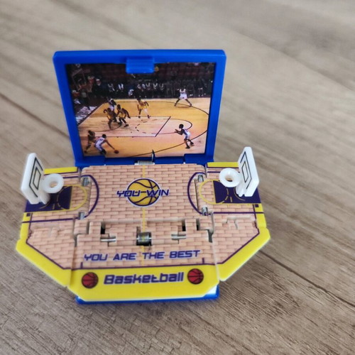 3D book keychain like new that turns into a basketball court blue