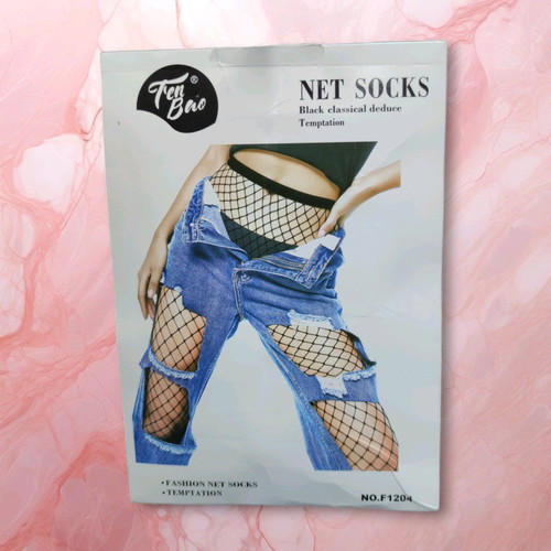Fishnet tights new, black, one size
