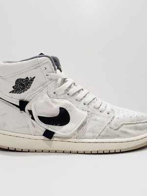 Air Jordan 1 High Stash sneakers used, size 44.5, white